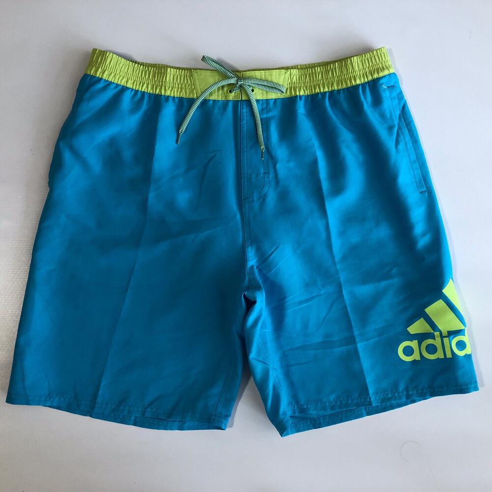 Adidas Men's Logo Mania Volley Swim Pockets Shorts Beach Pool Quick Dry Sz XL